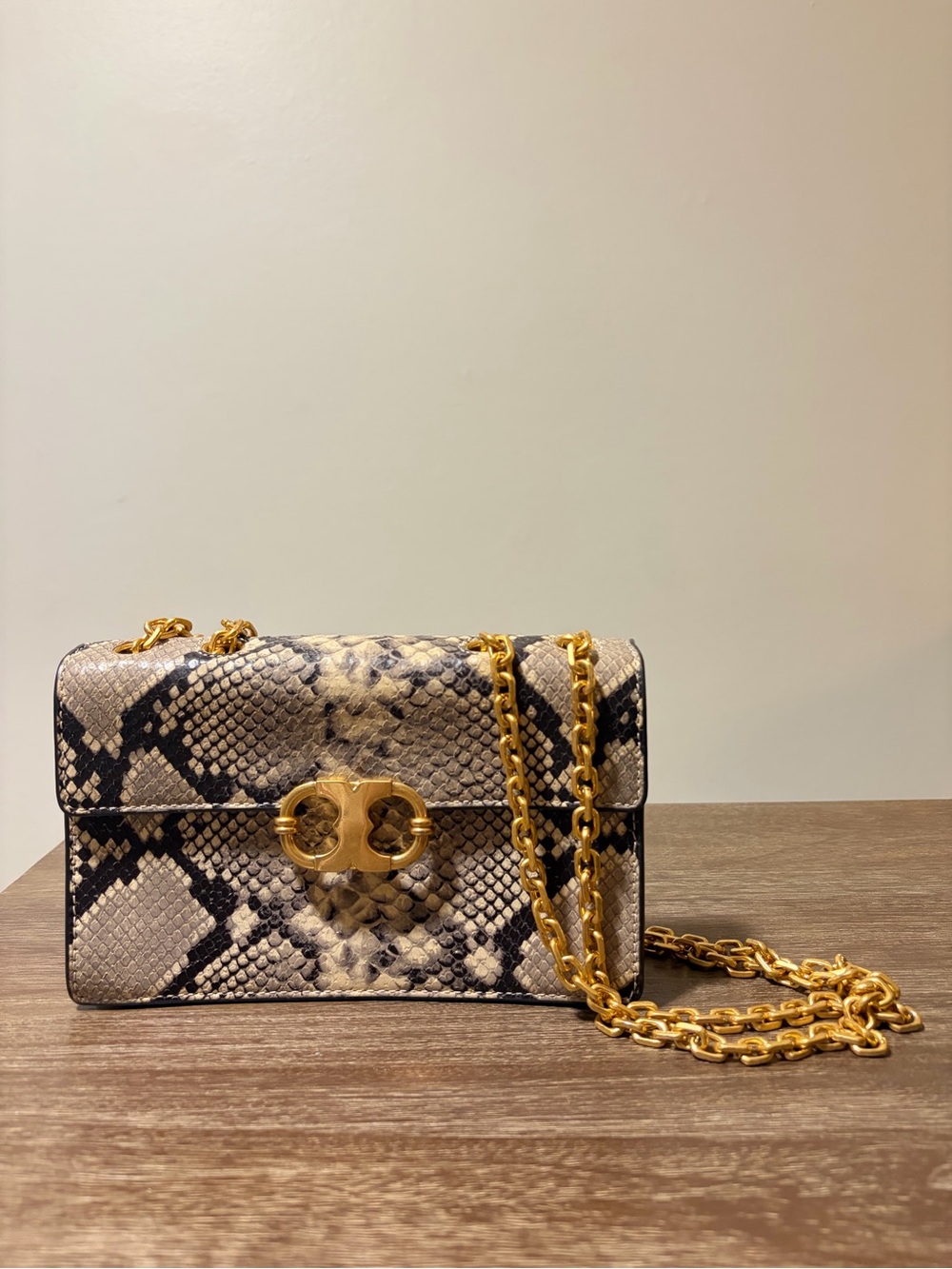 Tory Burch Gemini Link Snake Skin bag